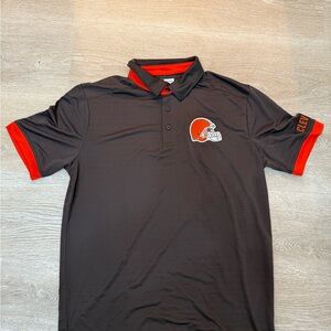 NWT NFL Team Apparel Men's Collared Cleveland Browns Polo Size Large